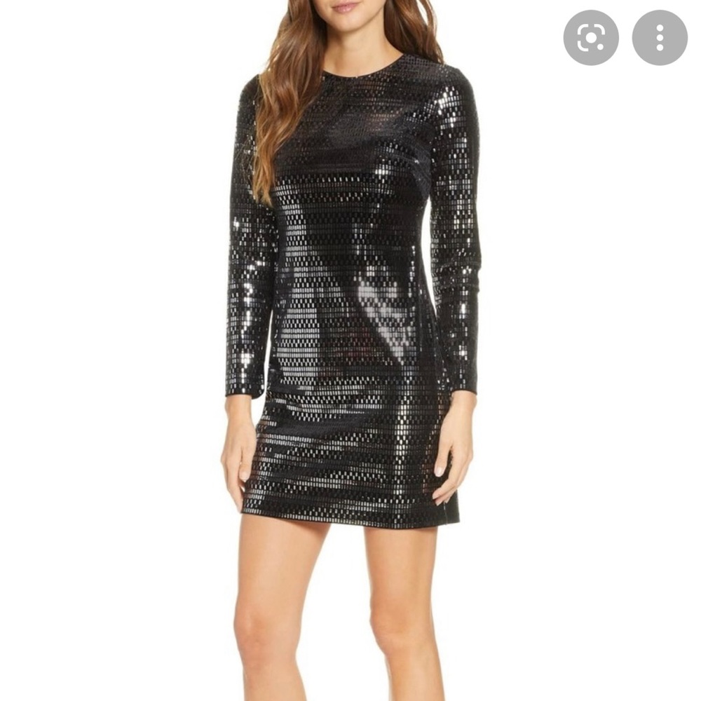 VINCE CAMUTO Velvet Sequin Mini Dress